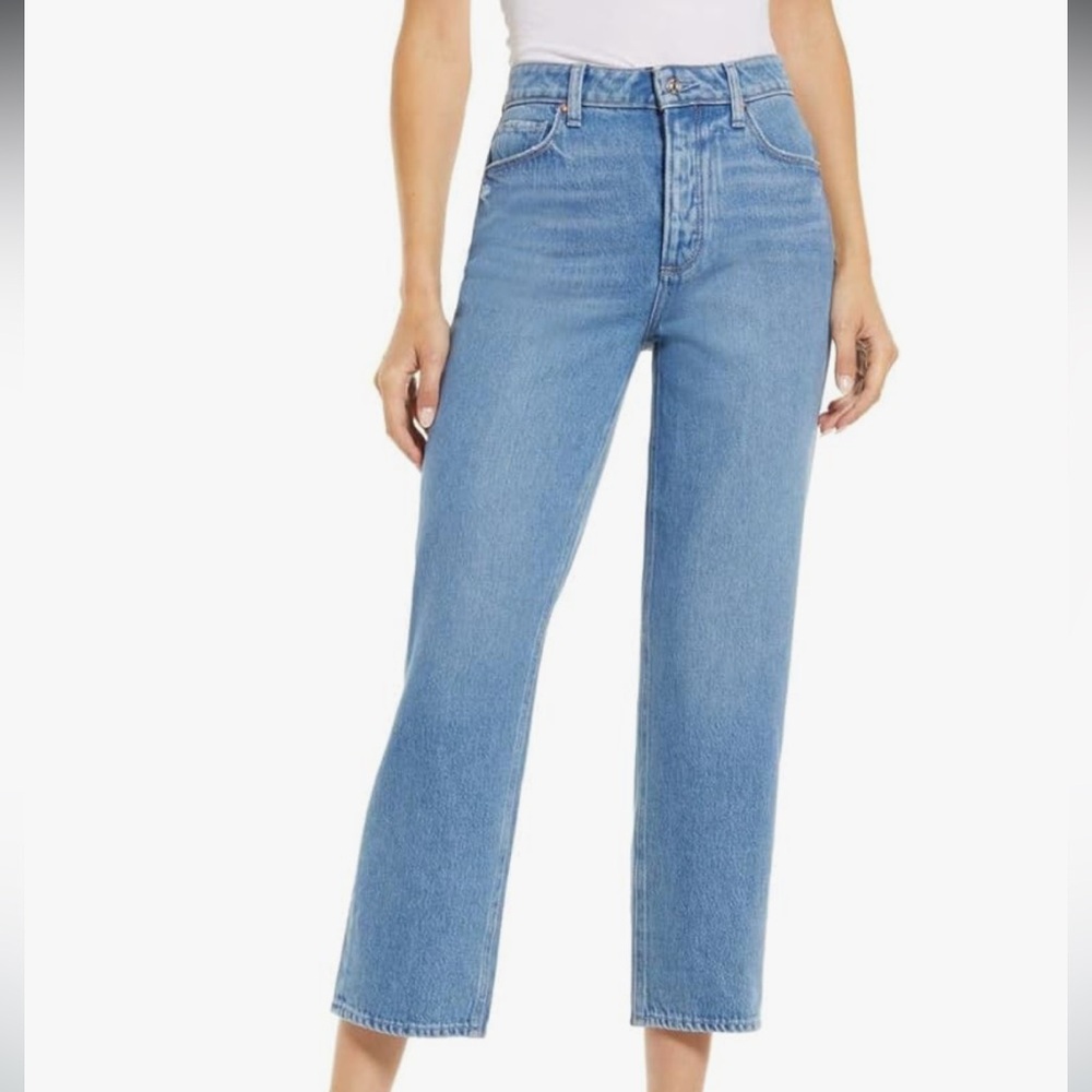 PAIGE 🤠 Women's Noella Vintage High Rise Straight Leg W/Covered Buttonfly